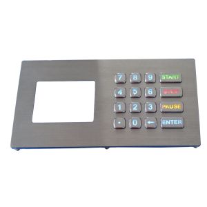 IP67 colourful backlit stainless steel keypad usb numeric keypads with LCD