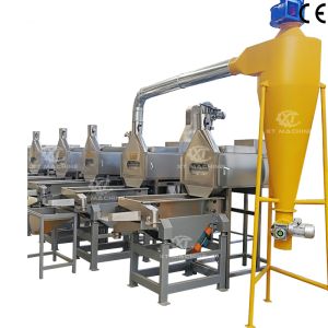 500-1000kg/h Peanut Cutting and Blanching Machine Split Nut Blanching Machine With CE Certification