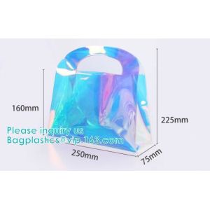 Glitter Custom PVC Laser Clear Holographic TPU Cosmetic Makeup Bag,Hologram