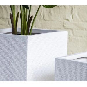 Indoor Outdoor Fiber Clay Flower Pot Light Weight Fibre Clay Plant Box For