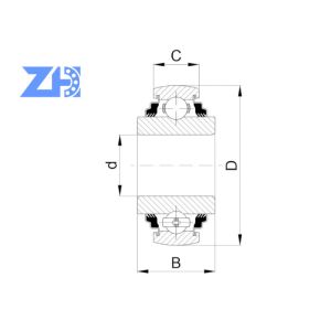 High Speed Insert Ball Bearing 206GGB Radial Ball Bearing
