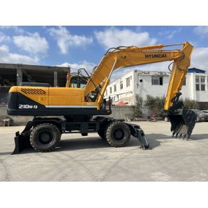 Used Hyundai 210w-9 Wheel Excavator 21 Tons Medium Size Used Excavators