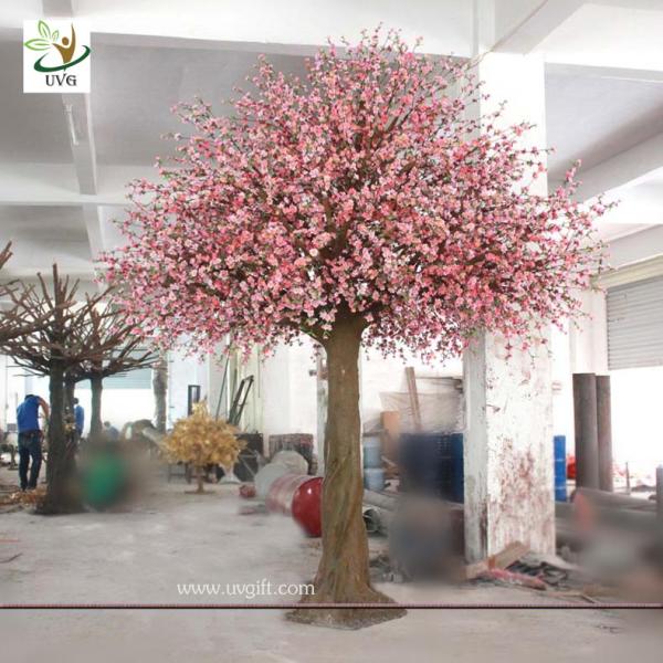 UVG CHR058 Latest wedding decoration pink indoor artificial peach blossom tree 15ft high
