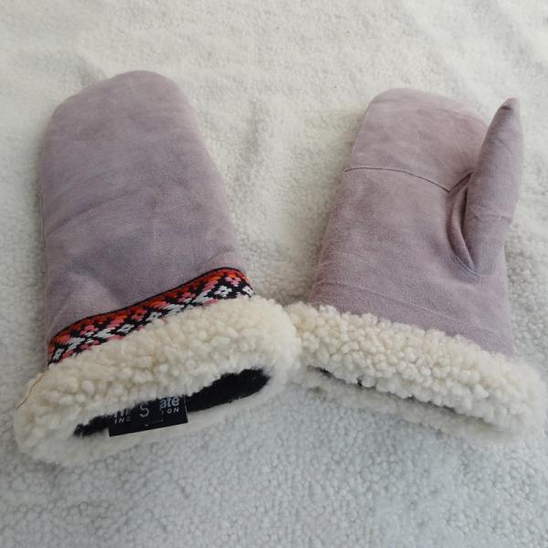 Ski Leather Mitten Gloves Mitten Top Layer Suede Touch Screen Customized Size