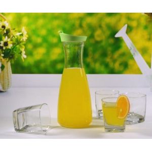Quality GLASS JUICE BOTTLE WITH 4 CUPS for sale