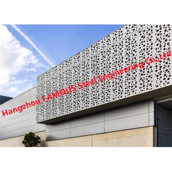 Perforated Screening Wall Panels PVDF Coated Aluminum Honeycomb Panel 20mm