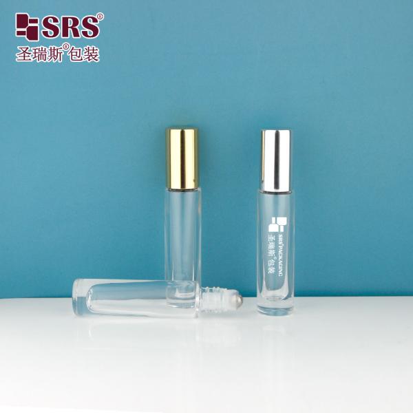 GB1-5ML Paint Gradient Blue Clear Color Glass Roll On Perfume Bottle Applicator No Leakage