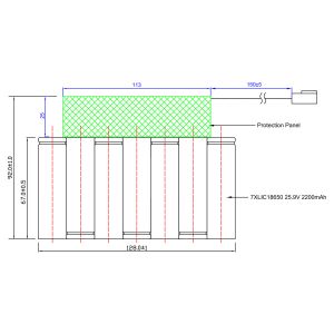 Rechargeable Li-ion Battery Pack LIC18650 25.9V 2200mAh