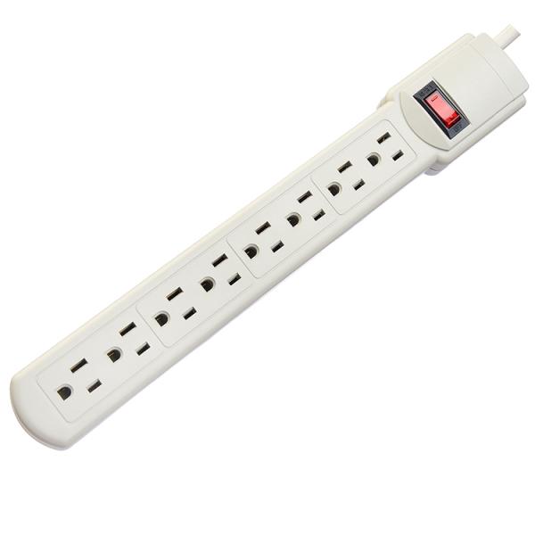 6 Outltet Extension Socket with Overload Fuse Surge Protector 2.5 Feet Grounding Standard Grounding Plug With Socket