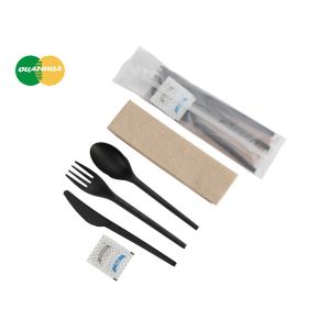 Quality CPLA Material Eco Friendly Cutlery Set Disposable Biodegradable for sale