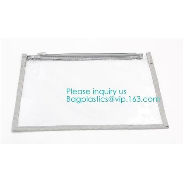 Biodegradable Transparent PVC/EVA/TPU Zipper Slider bag,Selected By Girls Cosmetics Toothbrush Zipper Bag With Slider