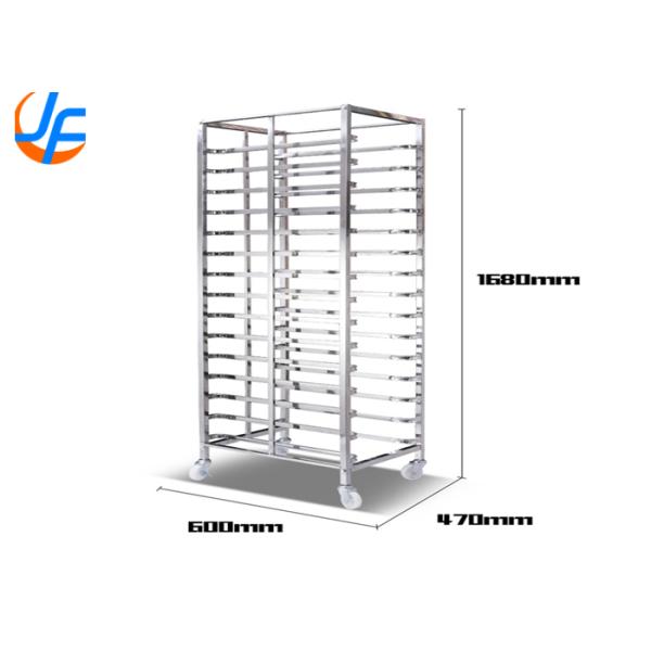 RK Bakeware China Foodservice NSF Revent Oven Double Rack Stainless Steel Baking Tray Trolley