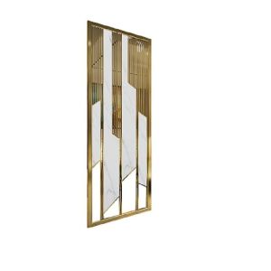 Indoor decorative stainless steel frame with marble board partition movable