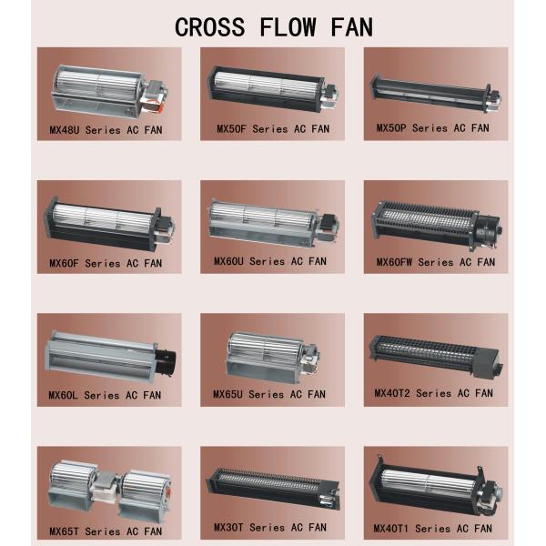 DC 65mmX120mm Elevator Cross Flow Refrigerator Cooling Fan For mass production in industry metal frame and impeller