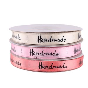 Handmade Printed Polyester Satin Ribbon For Bow Craft Wedding Party Decoration