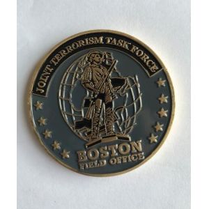Wholesale Gold Plated Custom Police Metal Challenge Coin with factory price