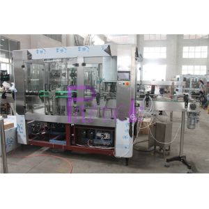 Screw Feeding Type Cola / Soda Can Filling Machine / Canning Machine Plc Control