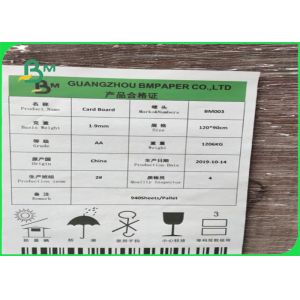 1.9mm 2.0mm Card Board Grey Chip Paper Mix Pulp with Rigid cardboard