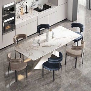 Italian Simple Half Arc Armchair Home Leisure Negotiation Dining Chair