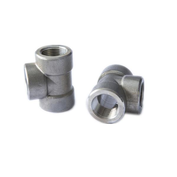 Carbon Steel Female Bspt Threaded Tee Fitting Adapter 3 Way Corrosion Resistant