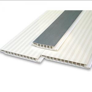 Decorative Hollow Core PVC Ceiling Panels , Printing Fireproof Pvc Resin Panels