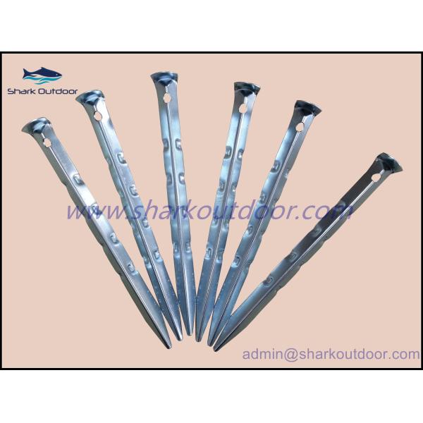Buy Zinc plated Ripple steel tent pegs at wholesale prices
