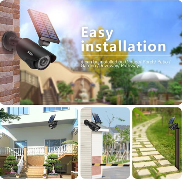 Black Color Solar Led Motion Sensor Light PIR Led Street Light 120° Detection Angle