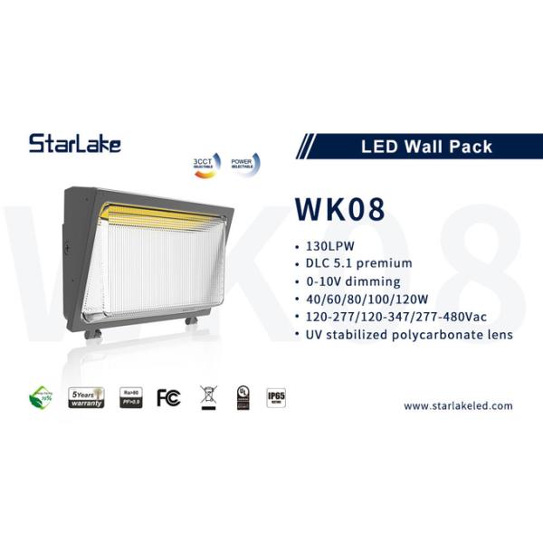 IP65 Waterproof LED Wall Pack Light 30W-150W Adjustable 3000K-5000K