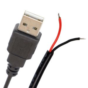 CUSTOM USB 2.0 A Male To Open Stripped Tinned Bare 2 Wire End Pigtail Power