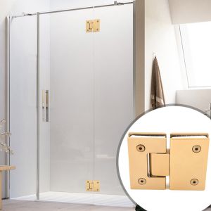 Modern Design Rose Gold Shower Hinge for Bifold Glass Shower Door Cerniere Box