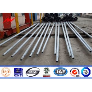 Octagonal Outdoor Street Light Poles 5M To 15M With 60mm Dia Double Curved Arm