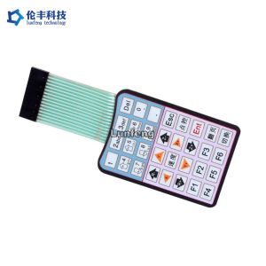 Matte Surface Waterproof Flat Membrane Switch Panel Silkscreen Printing