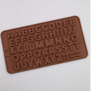 Alphabet Pattern Silicone Chocolate Molds Heat Insulation Waterproof