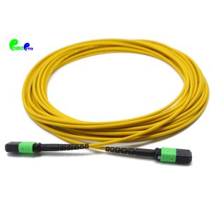 12F SM MPO Trunk Cable 9 / 125μm Female to Female Connector 3.0mm LSZH Round