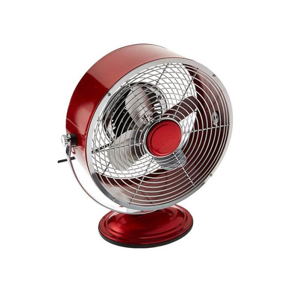 Buy Red 9 Inch Portable Vintage Electric Fan / Two Speed Air Circulator Retro Table Fan at wholesale prices