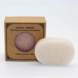 Microfiber Cosmetic Oval Konjac Cleansing Sponge No Stimulation