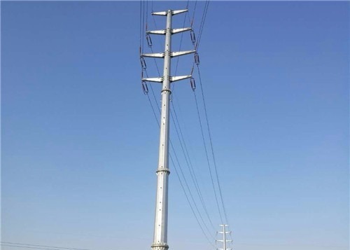 Buy 33kv Electrical Steel Tubular Tower Pole Galvanized Power Transmission Line at wholesale prices