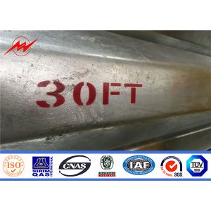 Multi Sided Galvanized Steel 25 Foot Utility Pole For Electrical Project