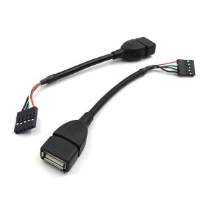 Custom USB 2.0 Type A Female Plug Header to 5 Pin Dupont Connector Wire