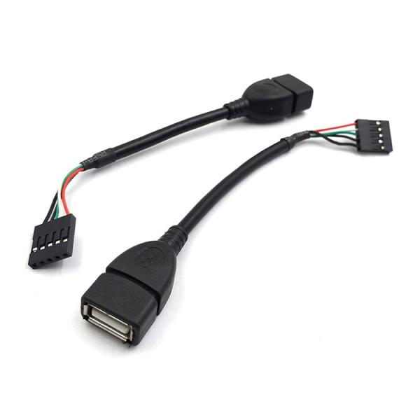 Custom USB 2.0 Type A Female Plug Header to 5 Pin Dupont Connector Wire