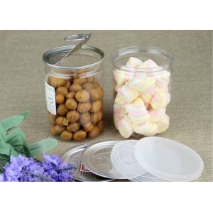 Standard Clear Plastic Cylinder , Eco-friendly Aluminum Easy Open Jars