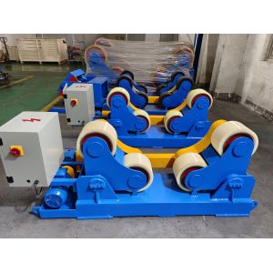 Adjustable Self Aligning Welding Rotator PU Rubber Steel Wheels Special Designed
