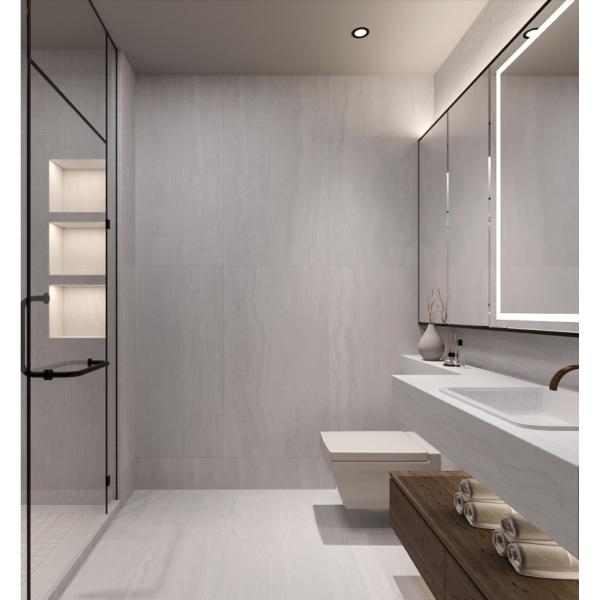 60x60 Glazed Ceramic Floor Tiles in Bright Light Green Marble for Stone Imitation Texture