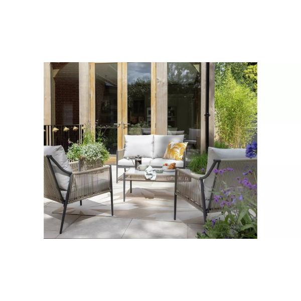 Transform Your Patio with AJUNION Metal Furniture Set Armchair Size W64 x D78 x H79cm