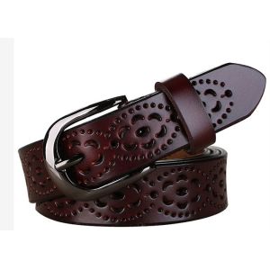 White Width 35mm Women's Fashion Leather Belts Custom Logo