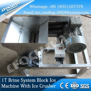 Brine System Block Ice Machine 1 Ton/Day With Ice Crusher And Water Cooling