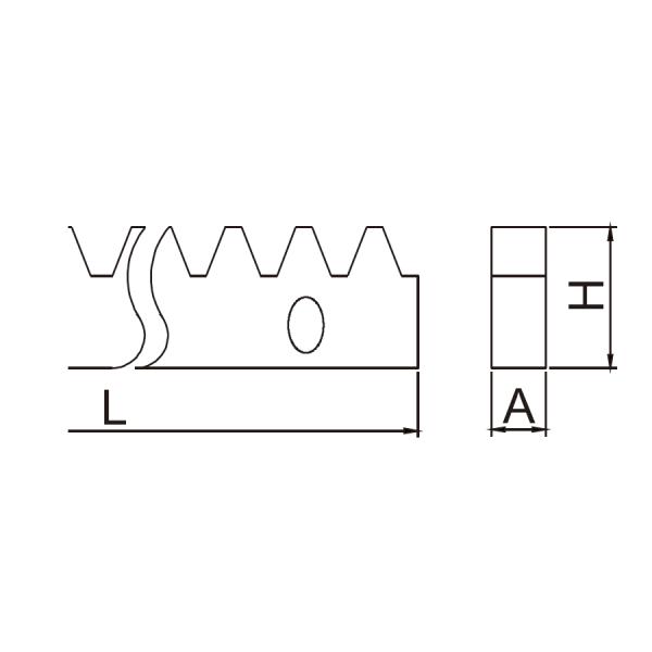 Toothed Sliding Gate Rack And Pinion Gear 1m 2m Length White Galvanized M4 M6