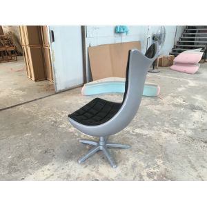 Black Animal Fiberglass Arm Chair / Living Room Mermaid Tail Chairs