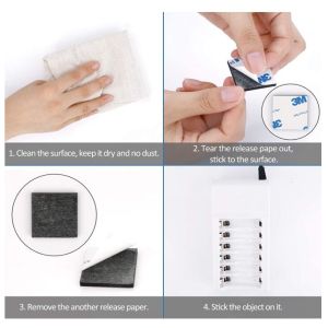 Square Double Sided Foam Tape Strong Pad Mounting Adhesive Tape (Black)