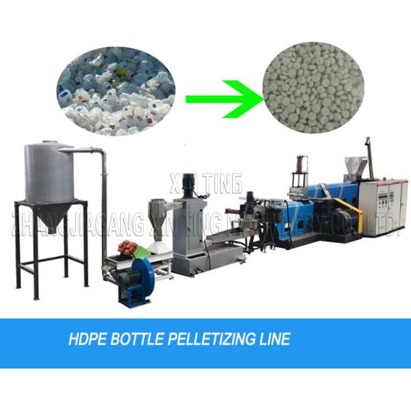Milk Bottle Flakes Water Cutting Waste Plastic Recycling Pelletizing Machine